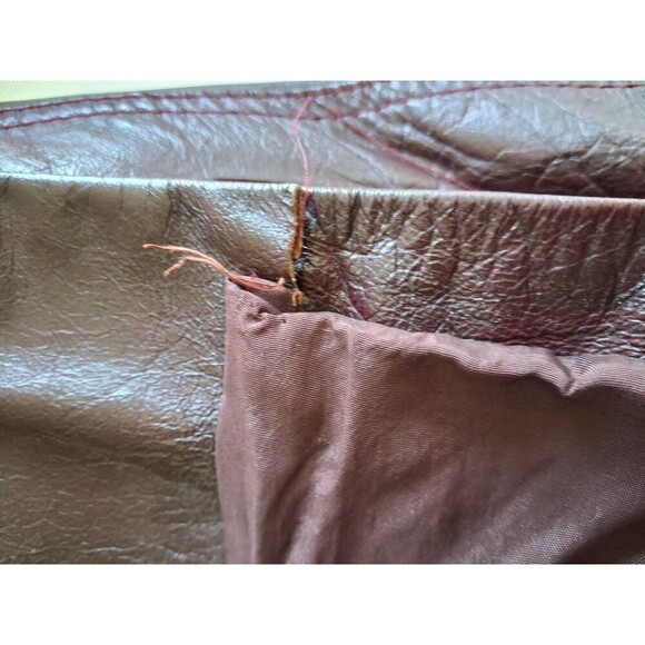 VINTAGE 1970'S Europe Craft Import, Long Jacket, Burgundy, Size 40, Many Pockets - Picture 10 of 16